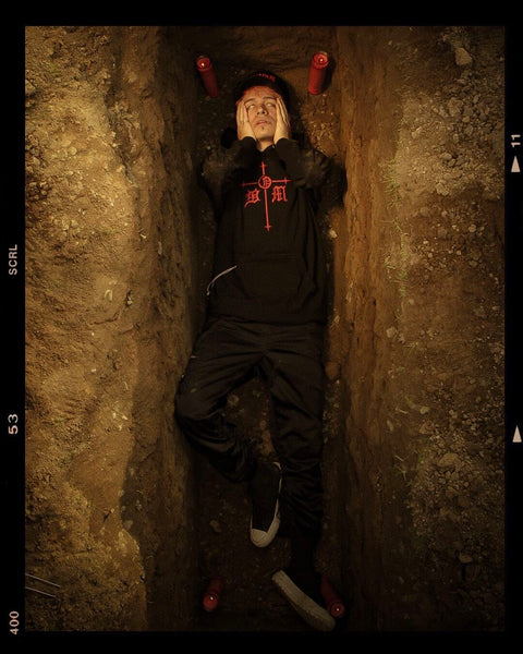 Black " Rojo " Party Hoodie