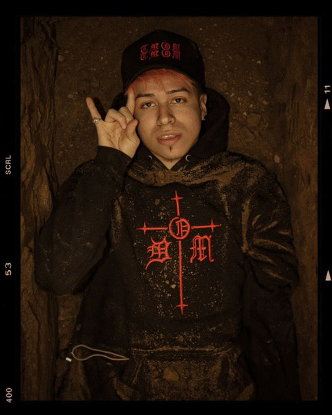 Black " Rojo " Party Hoodie