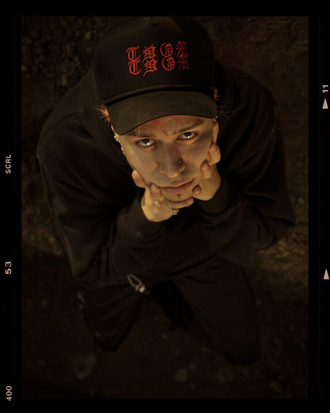 Black " Rojo " Hat