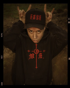 Black " Rojo " Hat